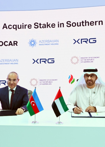 XRG-nin “Cənub Qaz Dəhlizi” Qapalı Səhmdar Cəmiyyətində pay əldə etməsinə dair Əsas Şərtlərlə bağlı Razılaşma imzalanıb
