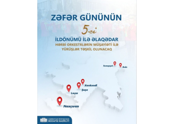 Zəfər Günü münasibətilə hərbi orkestrlərin müşayiəti altında yürüşlər keçiriləcək