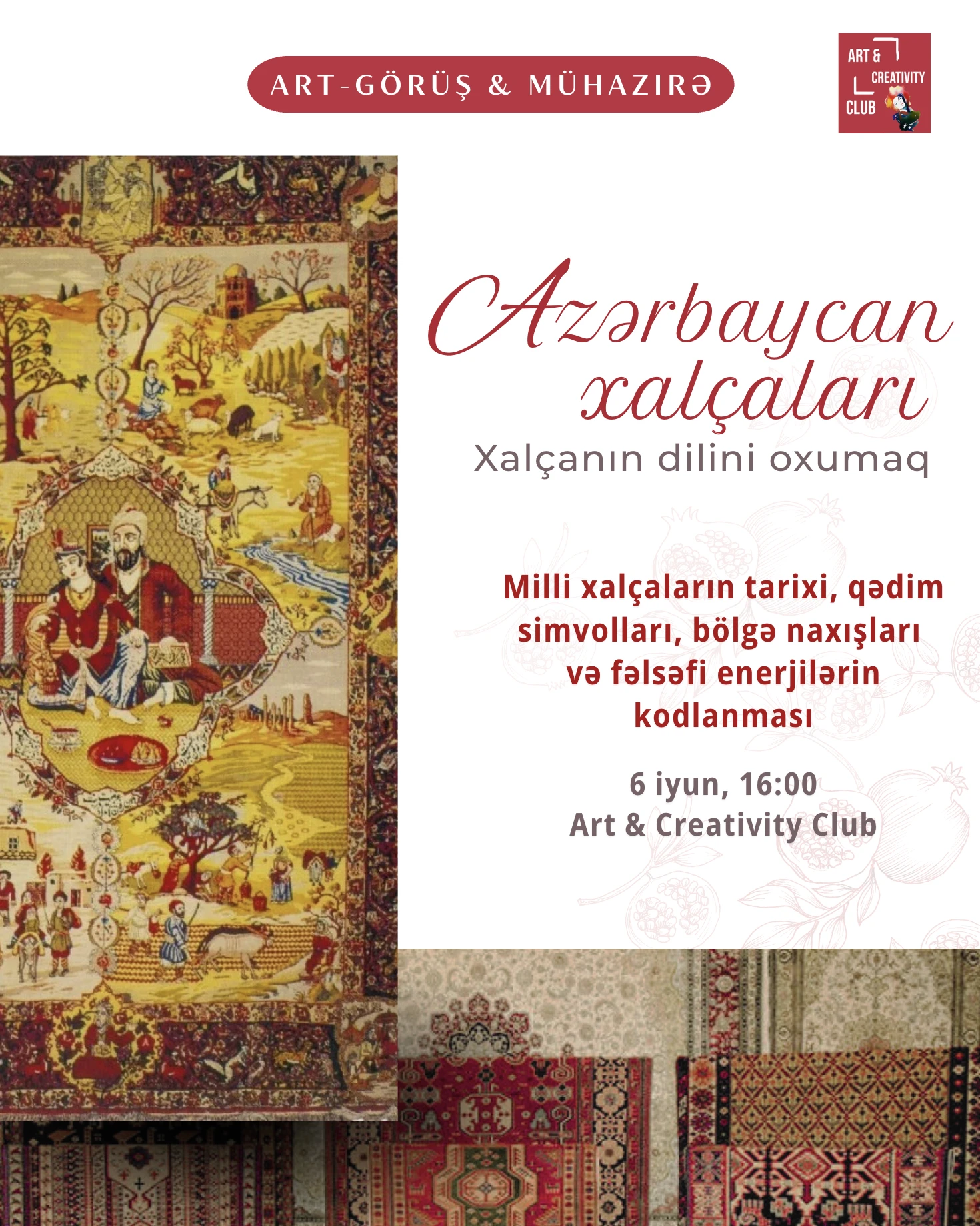 Art-meeting on the ancient heritage of Azerbaijani carpet weaving and its role in world culture will be held — 2