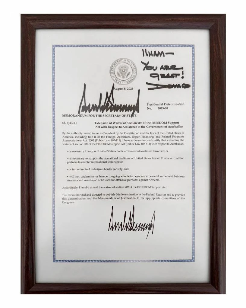 İlham Əliyev Donald Trampa təşəkkür edib — 1