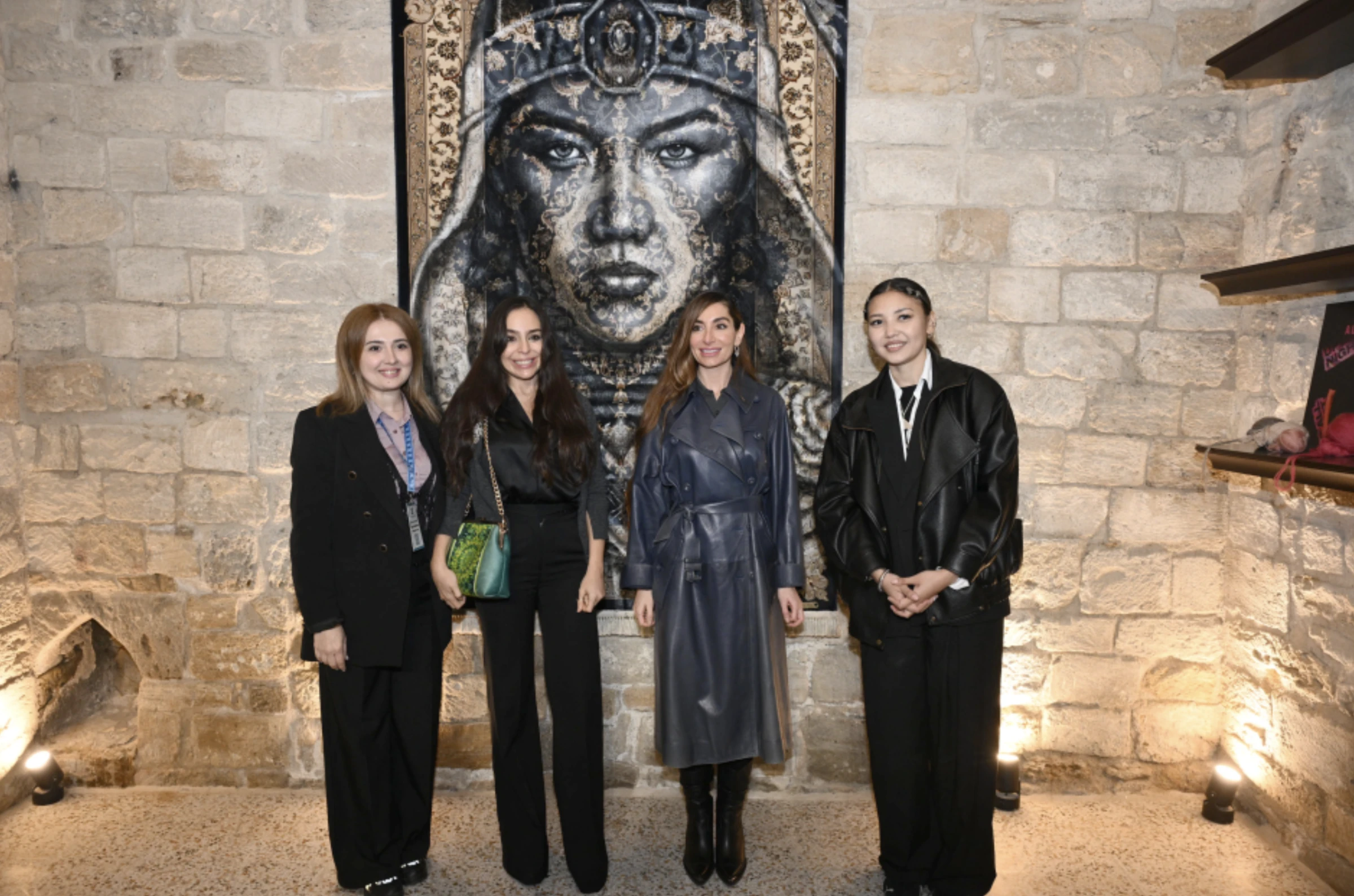 Leyla Aliyeva and Arzu Aliyeva at the International Carpet Festival
