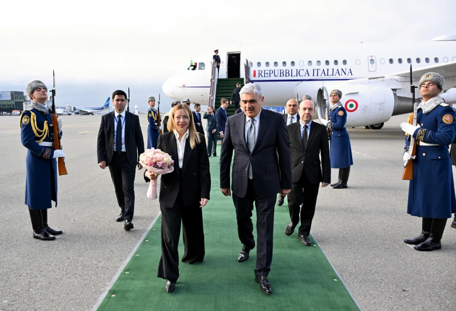 İtaliya Nazirlər Şurasının sədri Ciorcia Meloni Azərbaycana səfərə gəlib