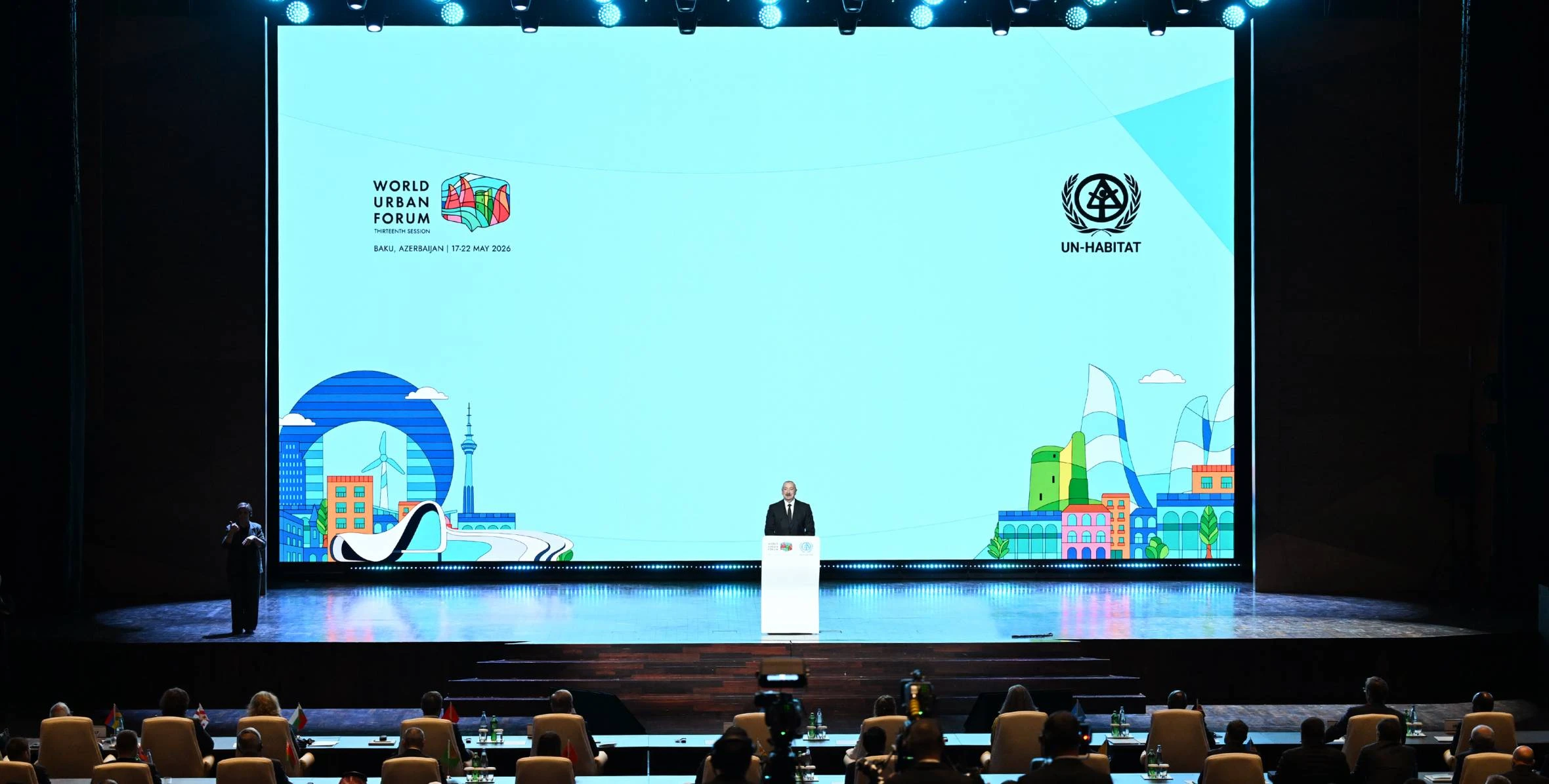 İlham Əliyev Bakıda Ümumdünya Şəhərsalma Forumunun 13-cü Sessiyasının (WUF13) açılış mərasimində iştirak edir