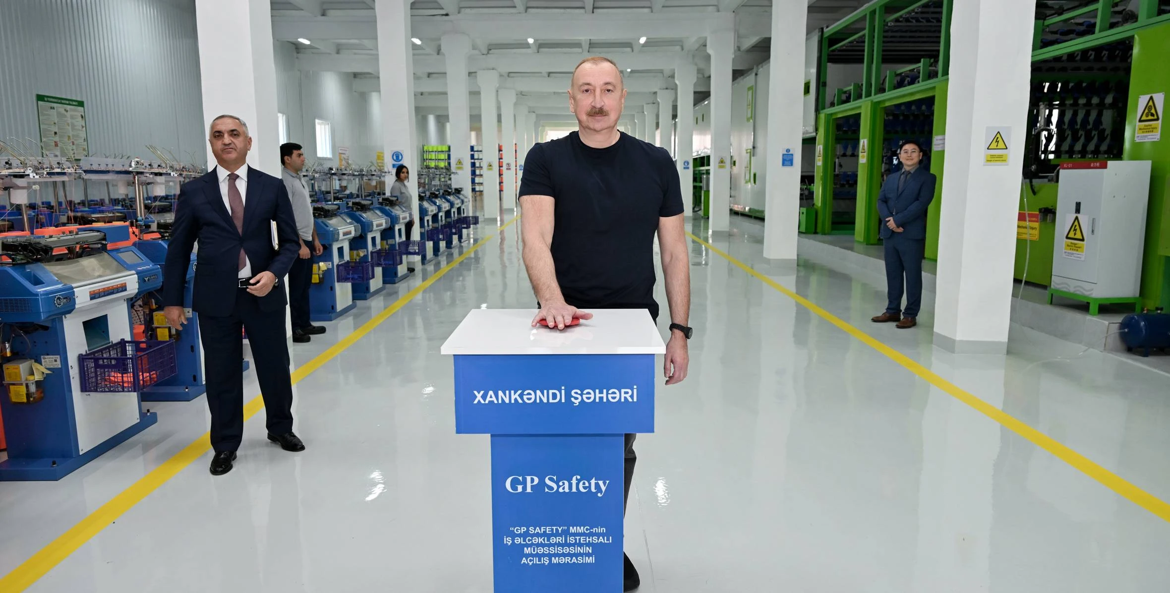 İlham Əliyev Xankəndidə “GP Safety” MMC-nin iş əlcəkləri istehsalı müəssisəsinin açılışında iştirak edib