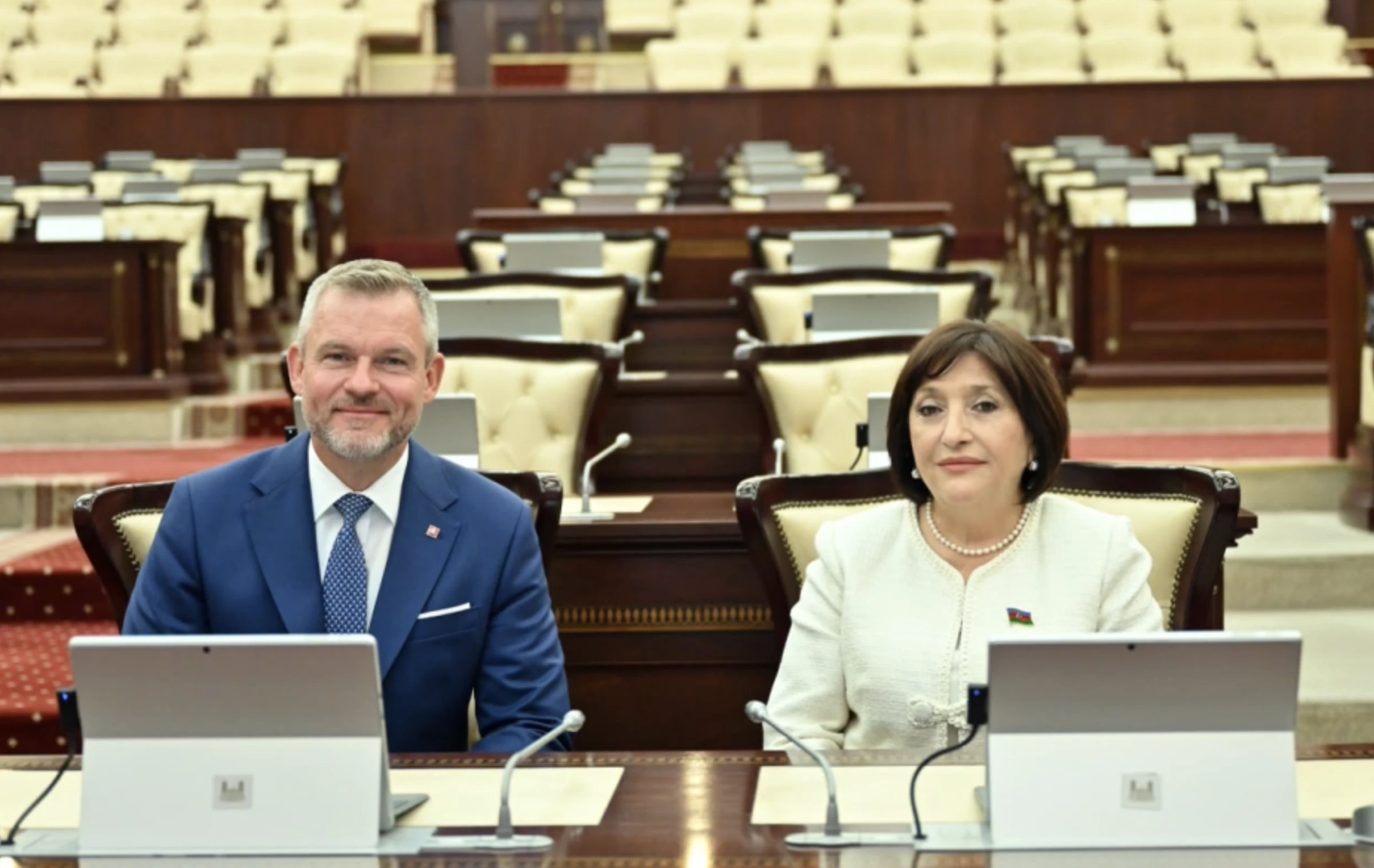 Slovakiya Respublikasının Prezidenti Peter Pelleqrini Milli Məclisdə olub
