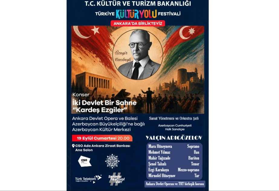 Ankarada “Kültür Yolu” Festivalının açılışı Üzeyir Hacıbəyliyə həsr ediləcək