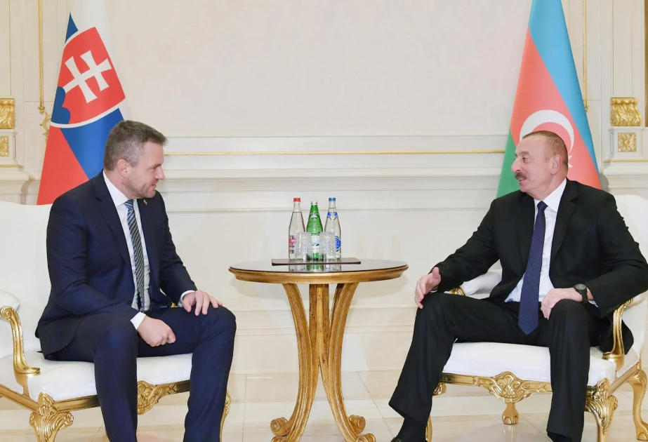 Azərbaycan Prezidenti azad edilmiş ərazilərimizin bərpasında Slovakiyanın iştirakını yüksək qiymətləndirib