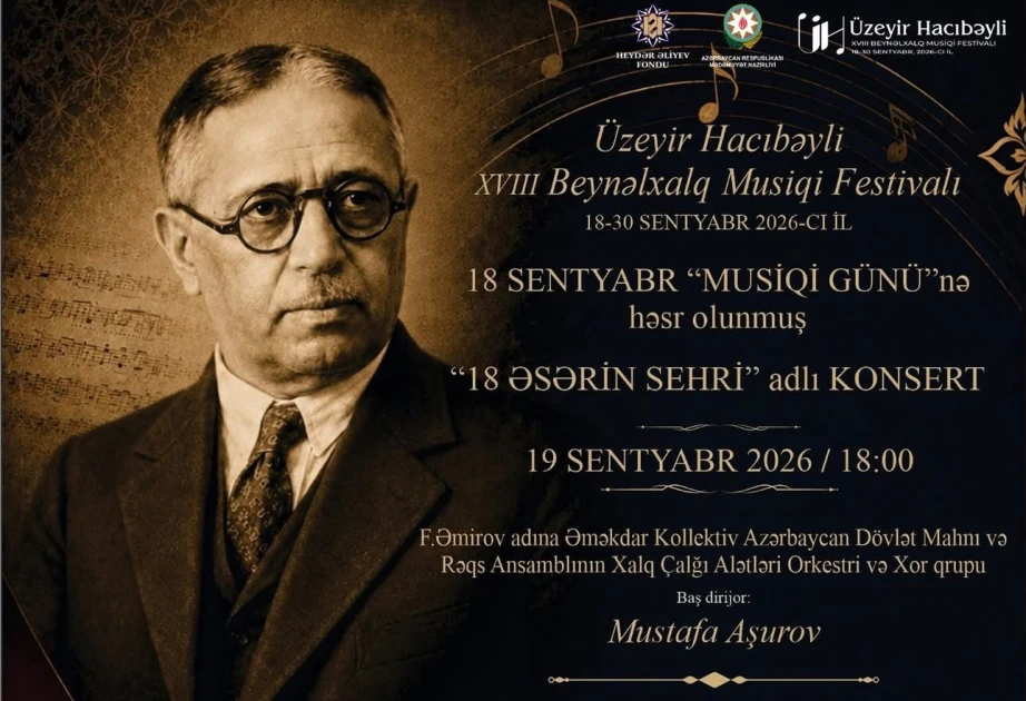 18 əsərin sehri - Azərbaycan musiqisindən seçilmiş nümunələr səsləndiriləcək