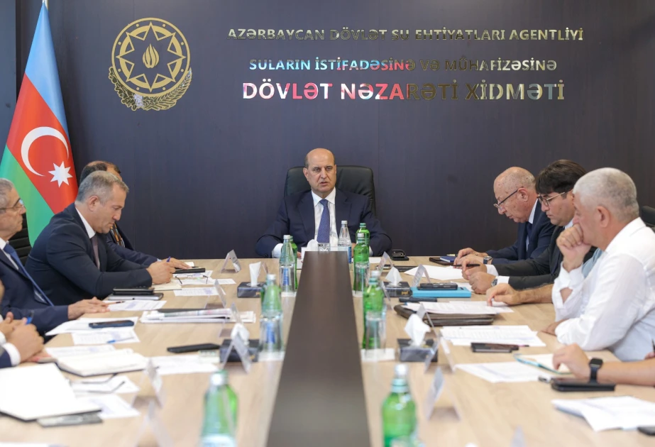 Şirvan suvarma kanalının yenidən qurulması ilə bağlı görülən işlərin hazırkı vəziyyəti nəzərdən keçirilib