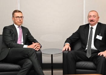 İlham Əliyev BMT-nin Nyu-Yorkdakı mənzil-qərargahında Finlandiya Prezidenti ilə görüşüb