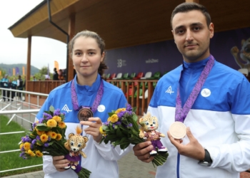 Stend atıcılığında bürünc medal