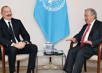 İlham Əliyev BMT-nin Baş katibi Antonio Quterreş ilə görüşüb