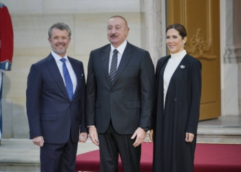 İlham Əliyev Kopenhagendə ziyafətdə iştirak edib