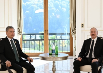 İlham Əliyev Qəbələdə Türkmənistan Xalq Məsləhətinin Sədri ilə görüşüb