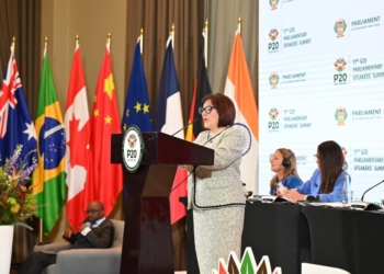 Milli Məclisin sədri Sahibə Qafarova Cənubi Afrika Respublikasında G20 Parlament Sədrlərinin 11-ci Sammitində çıxış edib