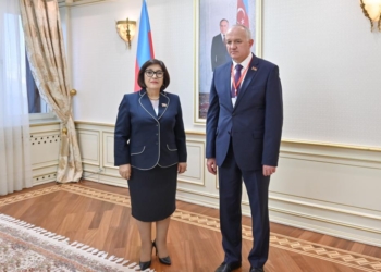 Milli Məclisin sədri Sahibə Qafarova Belarus Milli Assambleyası Respublika Şurası sədrinin müavini ilə görüşüb