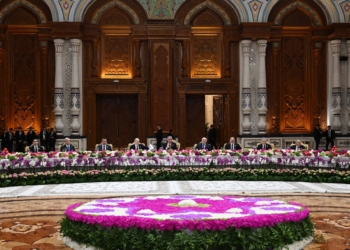 İlham Əliyev Düşənbədə MDB dövlət başçılarının şərəfinə təşkil olunan rəsmi qəbulda iştirak edib