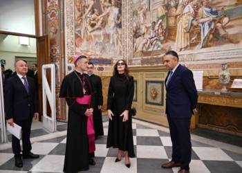 Azərbaycanın Birinci vitse-prezidenti Mehriban Əliyeva Vatikan Apostol Kitabxanasını ziyarət edib