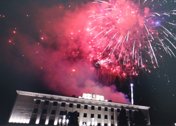 Xankəndidə Zəfər bayramı atəşfəşanlığı