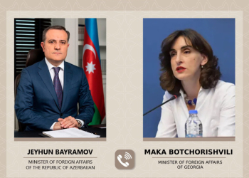 Ceyhun Bayramov gürcü həmkarı ilə danışıb