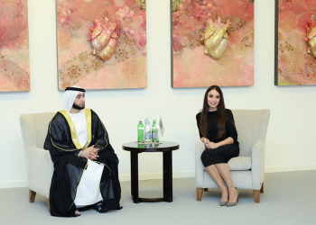 Leyla Əliyeva Həmdan Bin Rəşid Əl Maktum Fondunun ali sədri ilə görüşdü