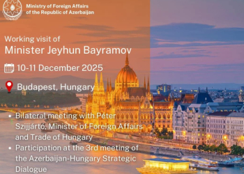 Ceyhun Bayramov Macarıstana işgüzar səfər edib