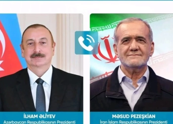 Azərbaycan Respublikasının Prezidenti İlham Əliyev İran İslam Respublikasının Prezidenti Məsud Pezeşkiana zəng edib