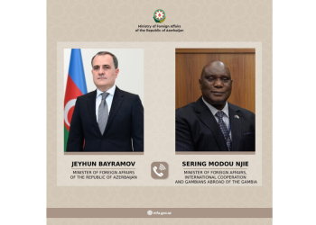 Azərbaycanın və Qambiyanın xarici işlər nazirləri siyasi əməkdaşlığın genişləndirilməsini müzakirə ediblər
