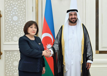 Milli Məclisin sədri Sahibə Qafarova Ərəb Parlamentinin prezidenti ilə görüşüb