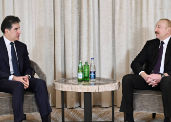 İlham Əliyev Münxendə İraq Kürdüstan Regionunun başçısı ilə görüşüb