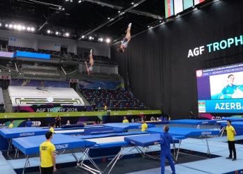 Milli Gimnastika Arenasında Dünya Kuboku keçirilib