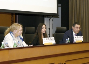 Leyla Əliyevanın iştirakı ilə Cenevrədə Xəzər dənizinin ekoloji problemləri müzakirə olunub